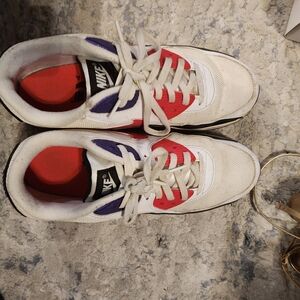 Nike White Red Purple Low-Top Athletic Sneakers